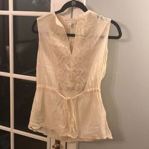 Banana Republic Beige No Sleeve Shirt